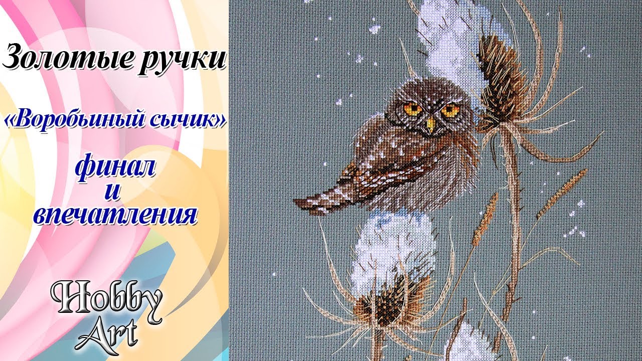 Отзыв о наборе для вышивания нитками "Воробьиный сычик"